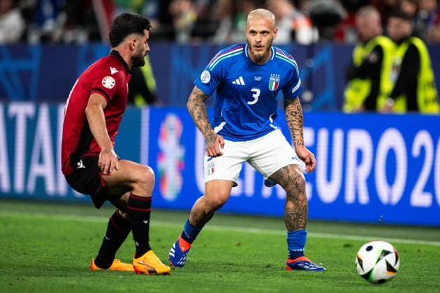 240615 Federico Dimarco of Italy during the UEFA Euro 2024 Football Championship match between Italy and Albania on June 15, 2024 in Dortmund Photo Jesper Zerman BILDBYRAN kod JZ JZ0538 fotboll football soccer fotballs em europamästerskap em uefa euro uefa european football championship euro 2024 italy albanien albania bbeng  Copyright: JESPERxZERMAN BB240615JZ084