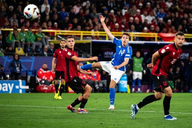 240615 Federico Chiesa of Italy during the UEFA Euro 2024 Football Championship match between Italy and Albania on June 15, 2024 in Dortmund Photo Jesper Zerman BILDBYRAN kod JZ JZ0538 fotboll football soccer fotballs em europamästerskap em uefa euro uefa european football championship euro 2024 italy albanien albania bbeng  Copyright: JESPERxZERMAN BB240615JZ087