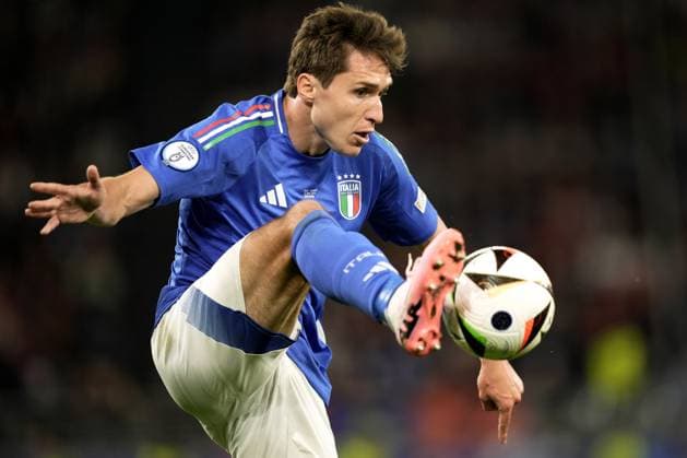 Italy s Federico Chiesa during the Euro 2024 soccer match between Italy and Albania at the Signal Iduna Park stadium in Dortmund, Germany - Saturday 15, June 2024. - Soccer.  Copyright: xFabioxFerrari LaPressex