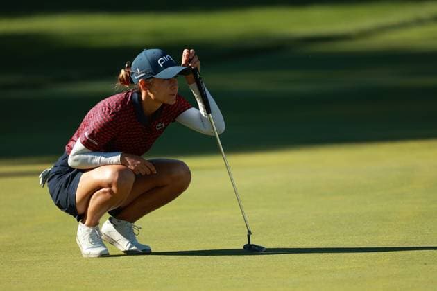 Meijer LPGA, Golf Damen Classic Azahara Munoz of Spain lines up her putt on the third green during Day Three of the Meijer LPGA Classic for Simply Give golf tournament at Blythefield Country Club in Belmont, MI, USA Saturday, June 15, 2024. Belmont Michigan United States  Copyright: xJorgexLemusx originalFilename:lemus-meijerlp240615_npjmq.jpg