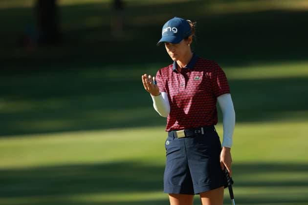 Meijer LPGA, Golf Damen Classic Azahara Munoz of Spain lines up her putt on the third green during Day Three of the Meijer LPGA Classic for Simply Give golf tournament at Blythefield Country Club in Belmont, MI, USA Saturday, June 15, 2024. Belmont Michigan United States  Copyright: xJorgexLemusx originalFilename:lemus-meijerlp240615_nppM2.jpg