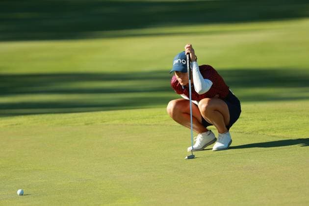 Meijer LPGA, Golf Damen Classic Azahara Munoz of Spain lines up her putt on the third green during Day Three of the Meijer LPGA Classic for Simply Give golf tournament at Blythefield Country Club in Belmont, MI, USA Saturday, June 15, 2024. Belmont Michigan United States  Copyright: xJorgexLemusx originalFilename:lemus-meijerlp240615_npsCW.jpg