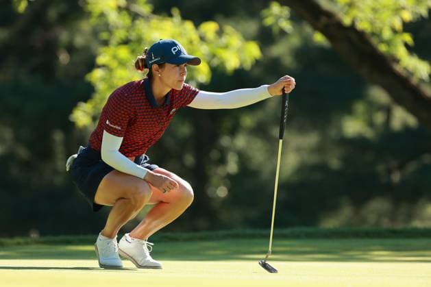 Meijer LPGA, Golf Damen Classic Azahara Munoz of Spain lines up her putt on the fifth hole during Day Three of the Meijer LPGA Classic for Simply Give golf tournament at Blythefield Country Club in Belmont, MI, USA Saturday, June 15, 2024. Belmont Michigan United States  Copyright: xJorgexLemusx originalFilename:lemus-meijerlp240615_npXYJ.jpg