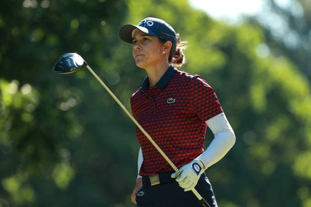 Meijer LPGA, Golf Damen Classic Azahara Munoz of Spain tees off on the 6th hole during Day Three of the Meijer LPGA Classic for Simply Give golf tournament at Blythefield Country Club in Belmont, MI, USA Saturday, June 15, 2024. Belmont Michigan United States  Copyright: xJorgexLemusx originalFilename:lemus-meijerlp240615_npuLu.jpg