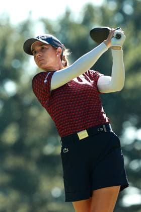 Meijer LPGA, Golf Damen Classic Azahara Munoz of Spain tees off on the 6th hole during Day Three of the Meijer LPGA Classic for Simply Give golf tournament at Blythefield Country Club in Belmont, MI, USA Saturday, June 15, 2024. Belmont Michigan United States  Copyright: xJorgexLemusx originalFilename:lemus-meijerlp240615_npZfr.jpg