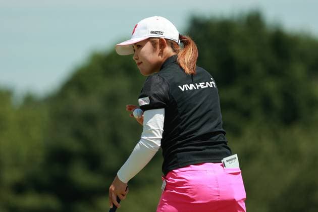 Meijer LPGA, Golf Damen Classic Ayaka Furue of Japan acknowledges the crowd at the second green during Day Three of the Meijer LPGA Classic for Simply Give golf tournament at Blythefield Country Club in Belmont, MI, USA Saturday, June 15, 2024. Belmont Michigan United States  Copyright: xJorgexLemusx originalFilename:lemus-meijerlp240615_npFQ2.jpg