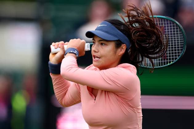 15th June 2024; Lexus Nottingham Tennis Centre, Nottingham, England; Rothesay Nottingham Open, Day 6; Emma Raducanu in action during her match with Katie Boulter, womens singles semi-final  ActionPlus12655047 ShaunxBrooks