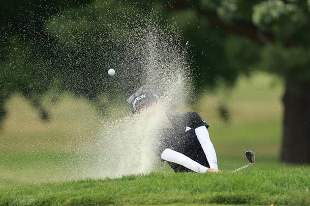 Meijer LPGA, Golf Damen Classic Grace Kim of Australia hits out of the bunker toward the 8th green during Day Three of the Meijer LPGA Classic for Simply Give golf tournament at Blythefield Country Club in Belmont, MI, USA Saturday, June 15, 2024. Belmont Michigan United States  Copyright: xJorgexLemusx originalFilename:lemus-meijerlp240615_nppz6.jpg