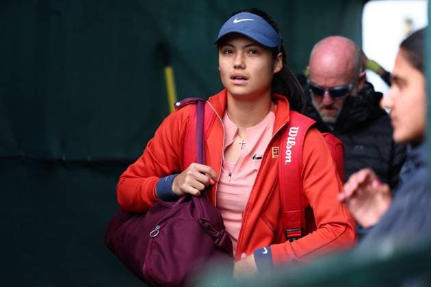 15th June 2024; Lexus Nottingham Tennis Centre, Nottingham, England; Rothesay Nottingham Open, Day 6; Emma Raducanu is introduced to the crowd before her womens singles semi-final match with Katie Boulter  ActionPlus12655061 ShaunxBrooks