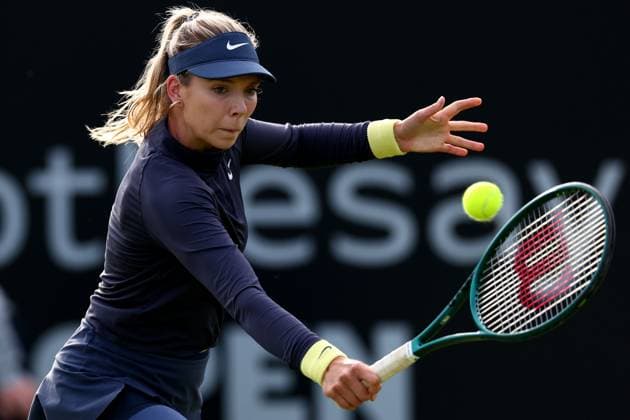 15th June 2024; Lexus Nottingham Tennis Centre, Nottingham, England; Rothesay Nottingham Open, Day 6; Katie Boulter during her womens singles semi-final match with Emma Raducanu  ActionPlus12655066 ShaunxBrooks