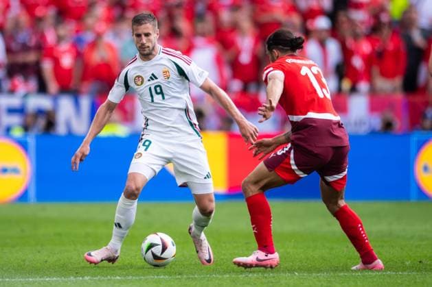 Hungary v Switzerland: Group A - UEFA EURO, EM, Europameisterschaft,Fussball 2024 Barnabas Varga of Hungary is being challenged by Ricardo Rodriguez of Switzerland (L-R) during the UEFA EURO 2024 group stage match between Hungary and Switzerland at Cologne Stadium on June 15, 2024 in Cologne, Germany. Cologne Germany  Copyright: xHeshamxElsherifx originalFilename:elsherif-hungaryv240615_npEF6.jpg