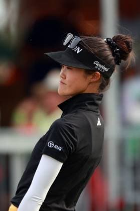 Meijer LPGA, Golf Damen Classic Grace Kim of Sydney, Australia reacts to her chip shot to the 18th green during the third round of the Meijer LPGA Classic for Simply Give golf tournament at Blythefield Country Club in Belmont, MI, USA Saturday, June 15, 2024. Belmont Michigan United States  Copyright: xAmyxLemusx originalFilename:lemus-meijerlp240615_npZfT.jpg