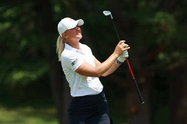 Meijer LPGA, Golf Damen Classic Anna Nordqvist of Sweden follows her fairway shot toward the 12th green during Day Three of the Meijer LPGA Classic for Simply Give golf tournament at Blythefield Country Club in Belmont, MI, USA Saturday, June 15, 2024. Belmont Michigan United States  Copyright: xJorgexLemusx originalFilename:lemus-meijerlp240615_npG3o.jpg