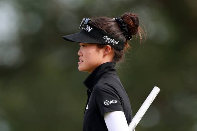 Meijer LPGA, Golf Damen Classic Grace Kim of Sydney, Australia walks on the 18th green during the third round of the Meijer LPGA Classic for Simply Give golf tournament at Blythefield Country Club in Belmont, MI, USA Saturday, June 15, 2024. Belmont Michigan United States  Copyright: xAmyxLemusx originalFilename:lemus-meijerlp240615_npMMz.jpg