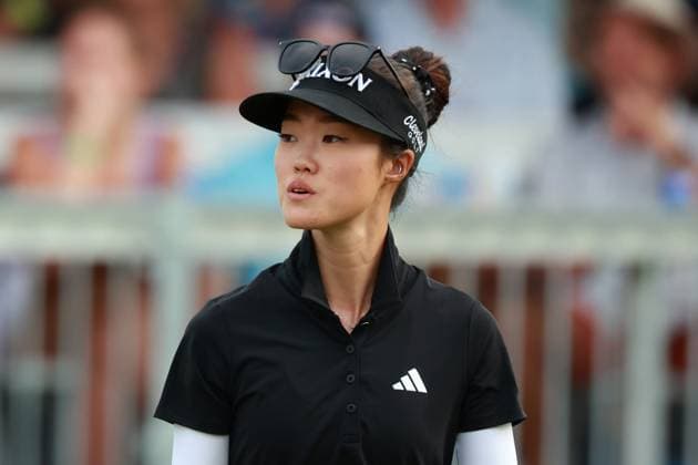 Meijer LPGA, Golf Damen Classic Grace Kim of Sydney, Australia looks over the 18th green during the third round of the Meijer LPGA Classic for Simply Give golf tournament at Blythefield Country Club in Belmont, MI, USA Saturday, June 15, 2024. Belmont Michigan United States  Copyright: xAmyxLemusx originalFilename:lemus-meijerlp240615_nph6i.jpg