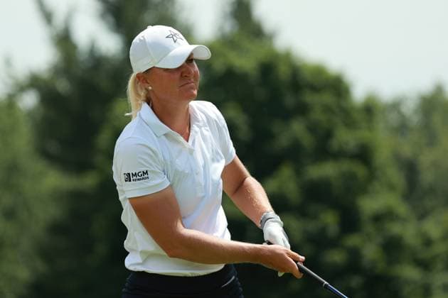 Meijer LPGA, Golf Damen Classic Anna Nordqvist of Sweden tees off on the 14th hole during Day Three of the Meijer LPGA Classic for Simply Give golf tournament at Blythefield Country Club in Belmont, MI, USA Saturday, June 15, 2024. Belmont Michigan United States  Copyright: xJorgexLemusx originalFilename:lemus-meijerlp240615_npJHb.jpg