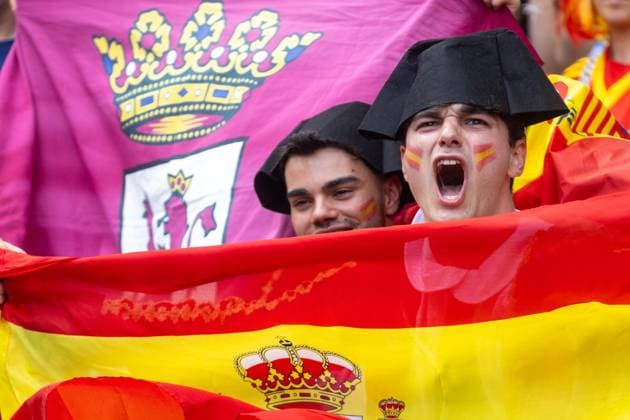 Spain v Croatia - UEFA EURO, EM, Europameisterschaft,Fussball 2024 Spanish fans are gathering during the UEFA Euro 2024 Group B match between Spain v Croatia, at the Olympiastadion Berlin in Berlin, Germany, on June 15, 2024. Berlin Germany  Copyright: xAndrzejxIwanczukx originalFilename:iwanczuk-spainvcr240615_npkSI.jpg