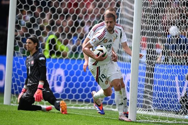 Barnabas Varga (Hungary) during the UEFA EURO, EM, Europameisterschaft,Fussball Germany 2024 match between Hungary 1-3 Switzerland at Cologne Stadium on June 15, 2024 in Cologne, Germany. Noxthirdxpartyxsales  (256542778)