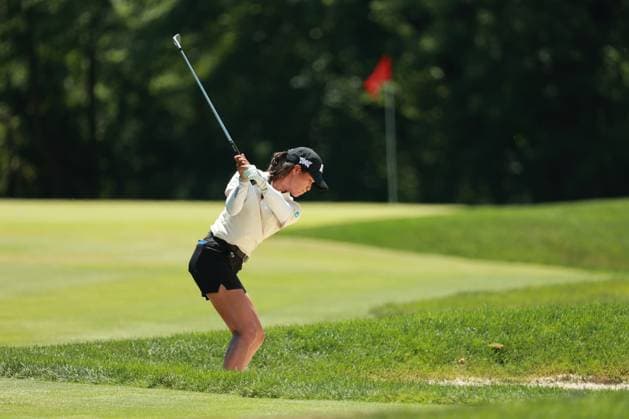 Meijer LPGA, Golf Damen Classic Celine Boutier of France plays her second shot toward the 12th green during Day Three of the Meijer LPGA Classic for Simply Give golf tournament at Blythefield Country Club in Belmont, MI, USA Saturday, June 15, 2024. Belmont Michigan United States  Copyright: xJorgexLemusx originalFilename:lemus-meijerlp240615_npugn.jpg