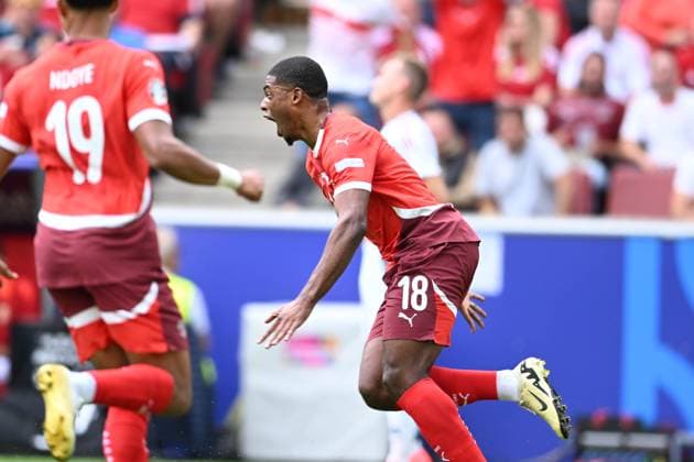 Kwadwo Duah (Switzerland) during the UEFA EURO, EM, Europameisterschaft,Fussball Germany 2024 match between Hungary 1-3 Switzerland at Cologne Stadium on June 15, 2024 in Cologne, Germany. Noxthirdxpartyxsales  (256543501)