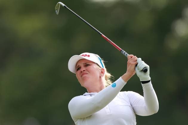 Meijer LPGA, Golf Damen Classic Nanna Koerstz Madsen of Smoerum, Denmark hits from the 18th fairway during the third round of the Meijer LPGA Classic for Simply Give golf tournament at Blythefield Country Club in Belmont, MI, USA Saturday, June 15, 2024. Belmont Michigan United States  Copyright: xAmyxLemusx originalFilename:lemus-meijerlp240615_npBsf.jpg