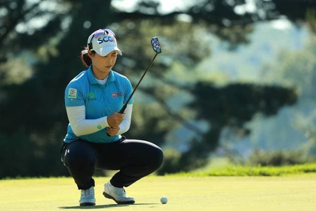 Meijer LPGA, Golf Damen Classic Moriya Jutanugarn of Thailand lines up her putt on the 5th green during Day Three of the Meijer LPGA Classic for Simply Give golf tournament at Blythefield Country Club in Belmont, MI, USA Saturday, June 15, 2024. Belmont Michigan United States  Copyright: xJorgexLemusx originalFilename:lemus-meijerlp240615_nppwB.jpg