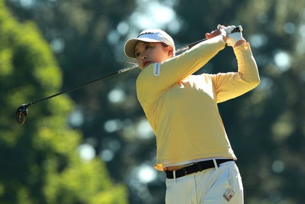 Meijer LPGA, Golf Damen Classic Mao Saigo of Japan tees off on the 6th hole during Day Three of the Meijer LPGA Classic for Simply Give golf tournament at Blythefield Country Club in Belmont, MI, USA Saturday, June 15, 2024. Belmont Michigan United States  Copyright: xJorgexLemusx originalFilename:lemus-meijerlp240615_npx58.jpg