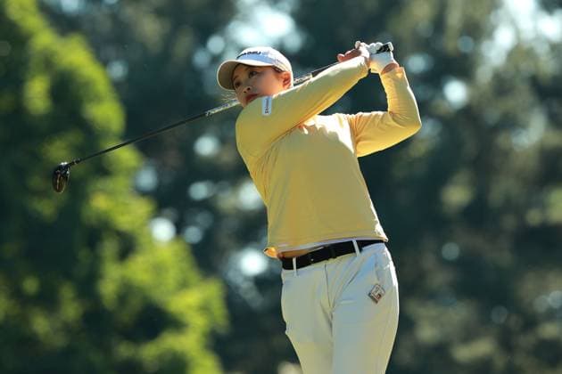 Meijer LPGA, Golf Damen Classic Mao Saigo of Japan tees off on the 6th hole during Day Three of the Meijer LPGA Classic for Simply Give golf tournament at Blythefield Country Club in Belmont, MI, USA Saturday, June 15, 2024. Belmont Michigan United States  Copyright: xJorgexLemusx originalFilename:lemus-meijerlp240615_npZfD.jpg