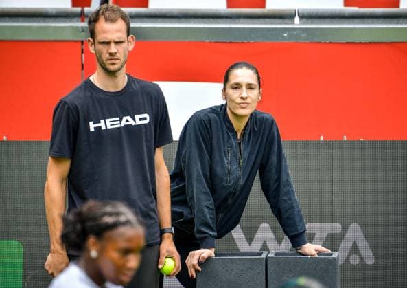 Sport Tennis, ecotrans Ladies Open 2024 in Berlin 15 06 2024, xdanx, Sport Tennis, ecotrans Ladies Open 2024 in Berlin, v l Christopher Kas,Andrea Petkovic Berlin Steffi Graf Stadion Berlin Germany DE Copyright: xDanielxLakomskix