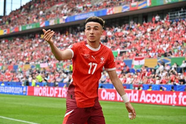 Ruben Vargas Switzerland 15 06 2024, European Football Championship 2024, Preliminary round, 1 Matchday Hungary Switzerland 1 3 Koeln Rhein Energie Stadion Nordrhein Westfalen Germany Team2