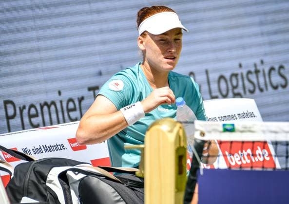 15 06 2024, xlakx, Sport Tennis, ecotrans Ladies Open 2024 in Berlin emspor, v l Ella Seidel GER in the changeover break Berlin