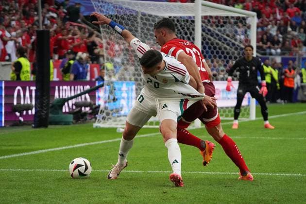 Football, UEFA Euro 2024, Euro 2024, Group stage, Group A, Hungary Switzerland Cologne Stadium Roland Sallai, Hungary ,Fabian Schär Switzerland