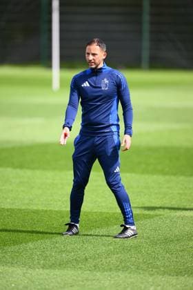 EURO 2024, Nationalteam Belgien, Training Belgium Media Activities - UEFA EURO, EM, Europameisterschaft,Fussball 2024 16 06 2024 FREIBERG AM NECKA, GERMANY - JUNE 16 : Tedesco Domenico head coach of Belgium during a training session of the Belgian Red Devils at the UEFA EURO 2024 European Football Championship tournament on June 16, 2024 in Freiberg am Necka, Germany, 16 06 2024 Freiberg am Necka Germany  Copyright: xVincentxKalutx
