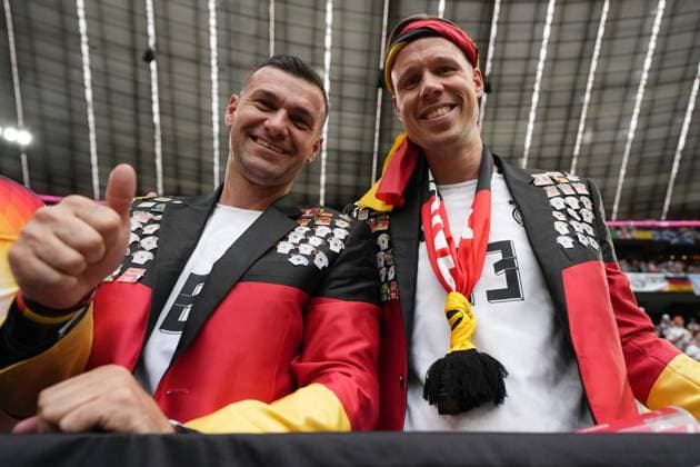 Germany s supporters during the Euro 2024 soccer match between Germany and Scotland at the Allianz Arena , Munich, Germany - Friday 14 , June , 2024. - Soccer .  Copyright: xSpada LaPressex