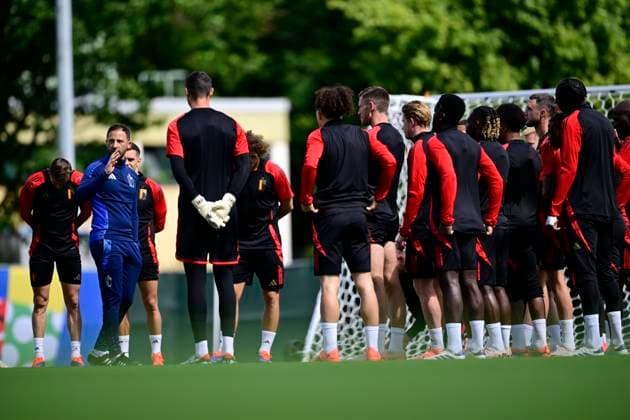 EURO 2024, Nationalteam Belgien, Training Belgium Media Activities - UEFA EURO, EM, Europameisterschaft,Fussball 2024 16 06 2024 FREIBERG AM NECKA, GERMANY - JUNE 16 : Tedesco Domenico head coach of Belgium and Red Devils during a training session of the Belgian Red Devils at the UEFA EURO 2024 European Football Championship tournament on June 16, 2024 in Freiberg am Necka, Germany, 16 06 2024 Freiberg am Necka Germany  Copyright: xPeterxDexVoechtx