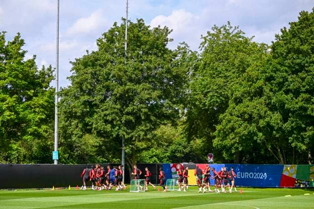 EURO 2024, Nationalteam Belgien, Training Belgium Media Activities - UEFA EURO, EM, Europameisterschaft,Fussball 2024 16 06 2024 FREIBERG AM NECKA, GERMANY - JUNE 16 : Red Devils during a training session of the Belgian Red Devils at the UEFA EURO 2024 European Football Championship tournament on June 16, 2024 in Freiberg am Necka, Germany, 16 06 2024 Freiberg am Necka Germany  Copyright: xVincentxKalutx