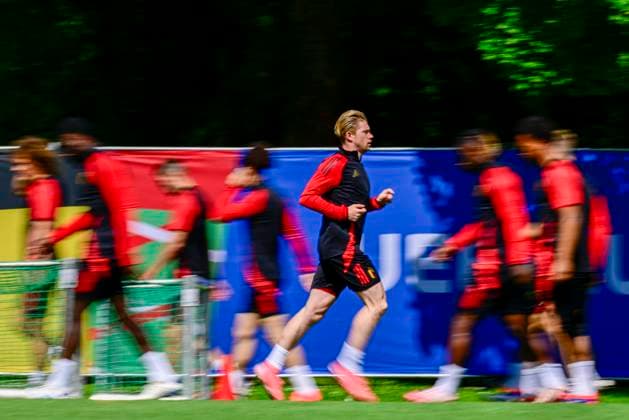 EURO 2024, Nationalteam Belgien, Training Belgium Media Activities - UEFA EURO, EM, Europameisterschaft,Fussball 2024 16 06 2024 FREIBERG AM NECKA, GERMANY - JUNE 16 : De Bruyne Kevin forward of Belgium during a training session of the Belgian Red Devils at the UEFA EURO 2024 European Football Championship tournament on June 16, 2024 in Freiberg am Necka, Germany, 16 06 2024 Freiberg am Necka Germany  Copyright: xPeterxDexVoechtx