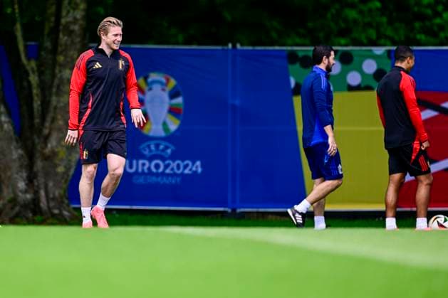 Belgium Media Activities - UEFA EURO, EM, Europameisterschaft,Fussball 2024 16 06 2024 FREIBERG AM NECKA, GERMANY - JUNE 16 : De Bruyne Kevin forward of Belgium during a training session of the Belgian Red Devils at the UEFA EURO 2024 European Football Championship tournament on June 16, 2024 in Freiberg am Necka, Germany, 16 06 2024 Freiberg am Necka Germany  Copyright: xPeterxDexVoechtx
