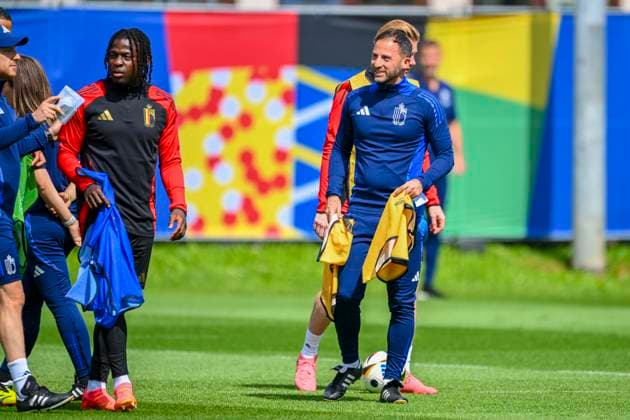 Belgium Media Activities - UEFA EURO, EM, Europameisterschaft,Fussball 2024 16 06 2024 FREIBERG AM NECKA, GERMANY - JUNE 16 : Tedesco Domenico head coach of Belgium during a training session of the Belgian Red Devils at the UEFA EURO 2024 European Football Championship tournament on June 16, 2024 in Freiberg am Necka, Germany, 16 06 2024 Freiberg am Necka Germany  Copyright: xVincentxKalutx