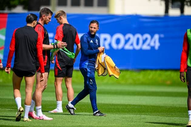 Belgium Media Activities - UEFA EURO, EM, Europameisterschaft,Fussball 2024 16 06 2024 FREIBERG AM NECKA, GERMANY - JUNE 16 : Tedesco Domenico head coach of Belgium during a training session of the Belgian Red Devils at the UEFA EURO 2024 European Football Championship tournament on June 16, 2024 in Freiberg am Necka, Germany, 16 06 2024 Freiberg am Necka Germany  Copyright: xVincentxKalutx