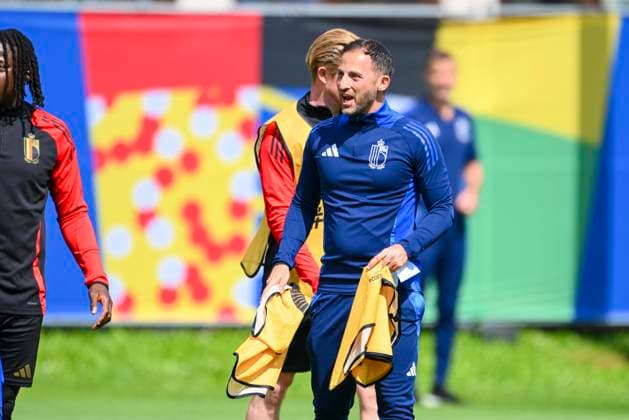 Belgium Media Activities - UEFA EURO, EM, Europameisterschaft,Fussball 2024 16 06 2024 FREIBERG AM NECKA, GERMANY - JUNE 16 : Tedesco Domenico head coach of Belgium during a training session of the Belgian Red Devils at the UEFA EURO 2024 European Football Championship tournament on June 16, 2024 in Freiberg am Necka, Germany, 16 06 2024 Freiberg am Necka Germany  Copyright: xVincentxKalutx
