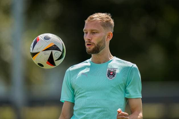 SOCCER - UEFA EURO, EM, Europameisterschaft,Fussball 2024 BERLIN,GERMANY,16.JUN.24 - SOCCER -UEFA EURO 2024, training Team AUT. Image shows Konrad Laimer (AUT).  GEPAxpictures xJohannesxFriedl