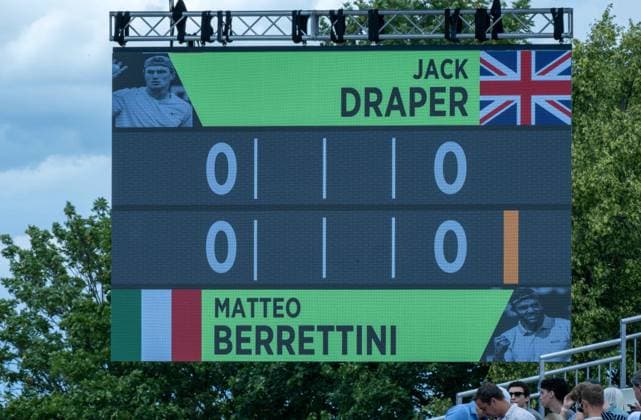 Final day at the BossOpen 2024 Jack Draper GBR vs Matteo Berrettini ITA xettx, Germany, Stuttgart, 16 06 2024, Tennis, Boss Open, 2024, Final, J Draper GBR M Berrettini ITA , TC Weissenhof, Center Court Photo A2 Bildagentur Peter Hartenfelser