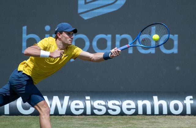 Jack Draper GBR xettx, Germany, Stuttgart, 16 06 2024, Tennis, Boss Open, 2024, Final, J Draper GBR M Berrettini ITA , TC Weissenhof, Center Court Photo A2 Bildagentur Peter Hartenfelser