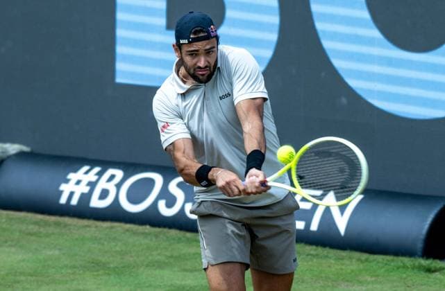 Matteo Berrettini ITA xettx, Germany, Stuttgart, 16 06 2024, Tennis, Boss Open, 2024, Final, J Draper GBR M Berrettini ITA , TC Weissenhof, Center Court Photo A2 Bildagentur Peter Hartenfelser
