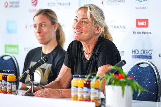 Angelique Kerber GER and Barbara Rittner Tournament Director ecotrans Ladies Open Opening Press Conference, ecotrans Ladies Open 2024, Berlin, LTTC Rot Weiß , 16 06 2024, Copyright: xClaudioxGärtnerx