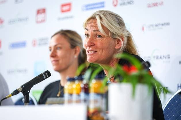 Angelique Kerber GER and Barbara Rittner Tournament Director ecotrans Ladies Open Opening Press Conference, ecotrans Ladies Open 2024, Berlin, LTTC Rot Weiß , 16 06 2024, Copyright: xClaudioxGärtnerx