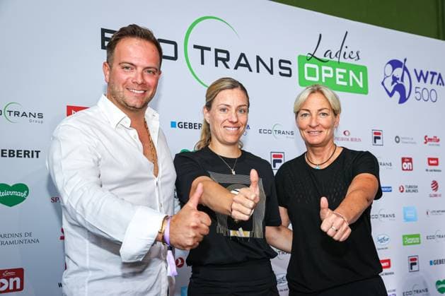 Bartosz Wojszins Founder of the ecotrans Group , Angelique Kerber GER and Barbara Rittner Tournament Director ecotrans Ladies Open Opening Press Conference, ecotrans Ladies Open 2024, Berlin, LTTC Rot Weiß , 16 06 2024, Copyright: xClaudioxGärtnerx