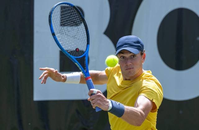 Jack Draper GBR xettx, Germany, Stuttgart, 16 06 2024, Tennis, Boss Open, 2024, Final, J Draper GBR M Berrettini ITA , TC Weissenhof, Center Court Photo A2 Bildagentur Peter Hartenfelser