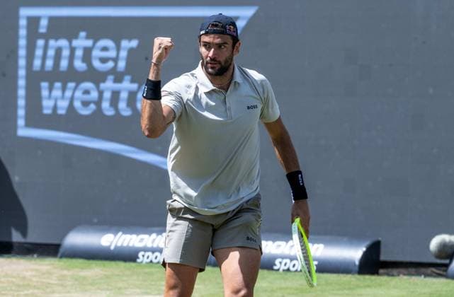 Matteo Berrettini ITA xettx, Germany, Stuttgart, 16 06 2024, Tennis, Boss Open, 2024, Final, J Draper GBR M Berrettini ITA , TC Weissenhof, Center Court Photo A2 Bildagentur Peter Hartenfelser